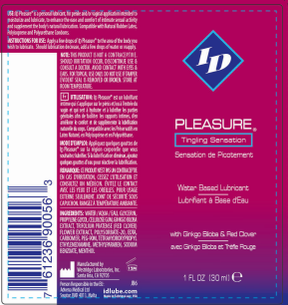 I.D. Lubricants Pleasure Tingling Water-Based Lubricant, 1 fl oz - ID-PLS-01