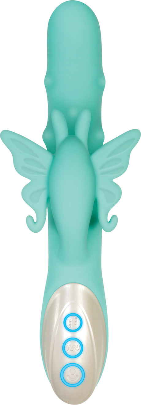 Evolved Novelties Grand Beaded Butterfly Rabbit Vibrator — Dual Motor, 9.25" - EN-RS-1578-2