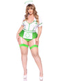 Leg Avenue Nurse Feelgood Costume, 3X/4X White/Green - LA-87086XGN3X4