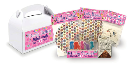 Little Genie Mini Penis Party Pack — 8 Plates & Accessories - CP-1003