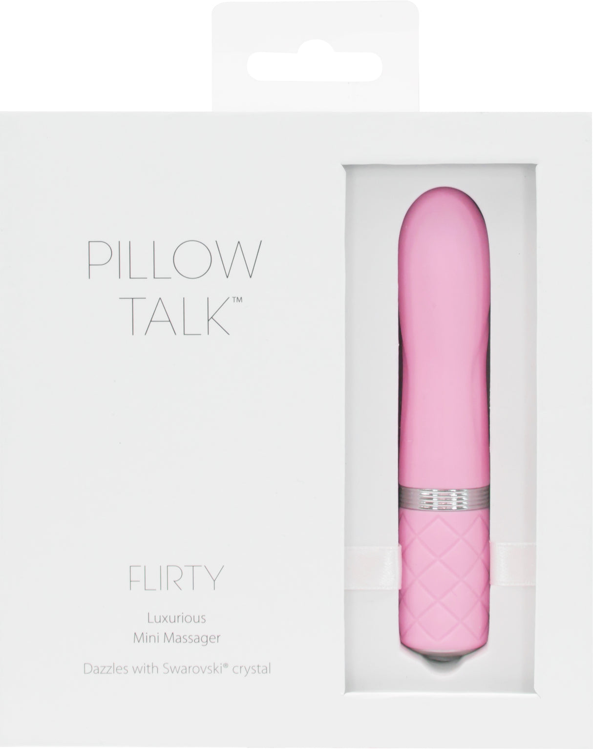 BMS Factory Pillow Talk Flirty Mini Massager with Swarovski Crystal, Pink - BMS2661-6