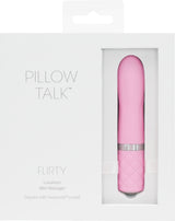 BMS Factory Pillow Talk Flirty Mini Massager with Swarovski Crystal, Pink - BMS2661-6