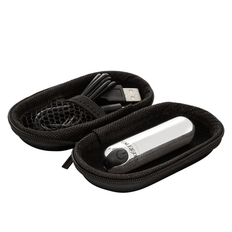 CalExotics Rechargeable Hideaway Bullet — Silver, 3-Inch Travel Vibrator - SE0062402