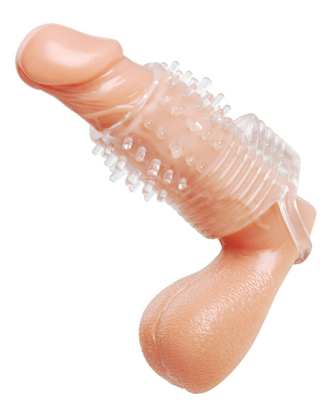 XR Brands Clear Sensations Vibrating Textured Sleeve - SM-AE452