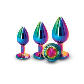nsnovelties Rear Assets Trainer Kit - 3-Piece Aluminum Rainbow Plugs - NSN0960-01