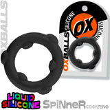 Spinner Single Silicone Ring - Black Silicone