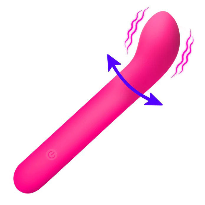 XR Brands G-Spot Flexible Silicone Vibrator — Pink - BNG-AH875-PINK