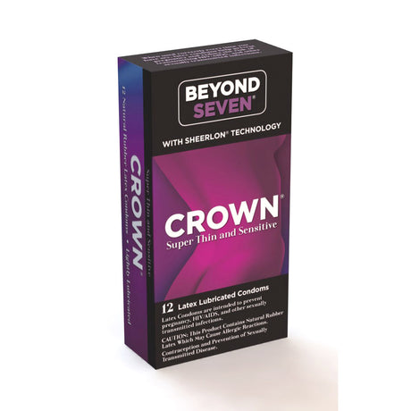 Paradise Marketing Crown Super Thin Condoms — 12 Pack - PM20412