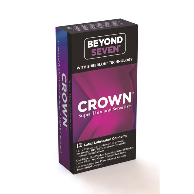 Paradise Marketing Crown Super Thin Condoms — 12 Pack - PM20412