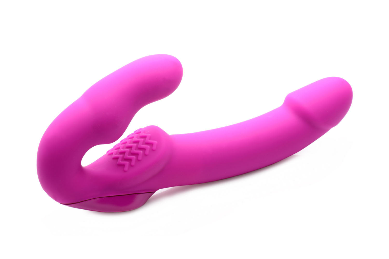 Evoke Rechargeable Vibrating Silicone Strapless Strap on - Pink by XR Brands