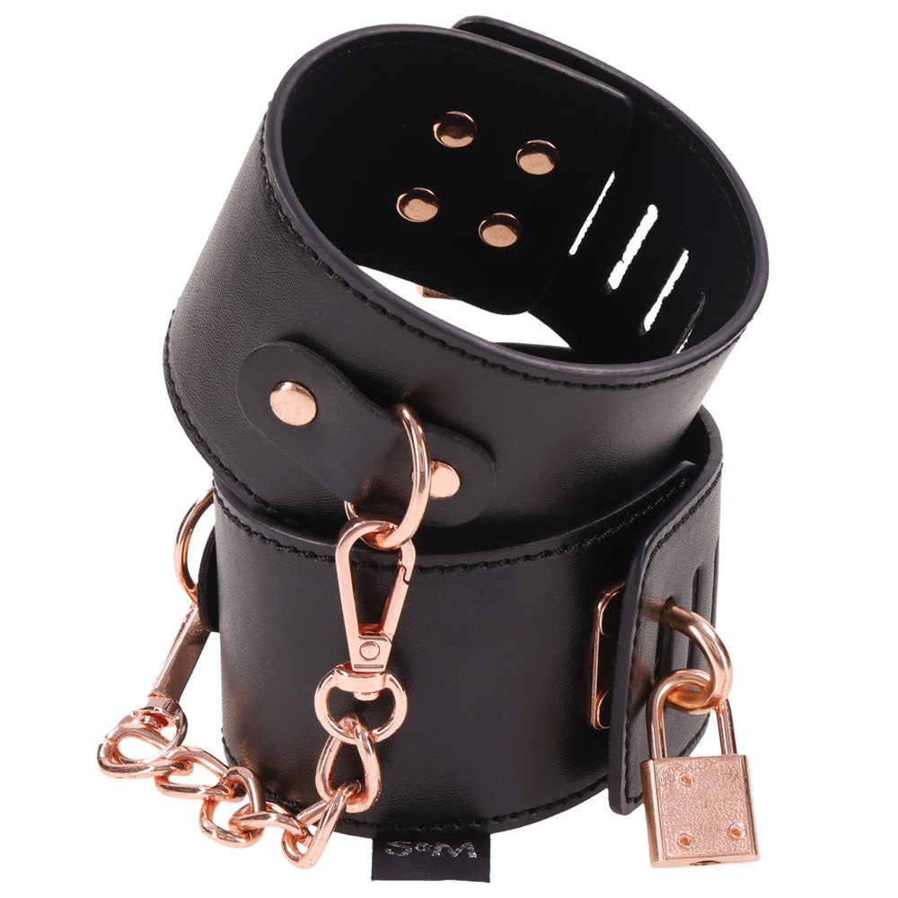 Sportsheets Brat Locking Cuffs - Black (Pair) - SS09849