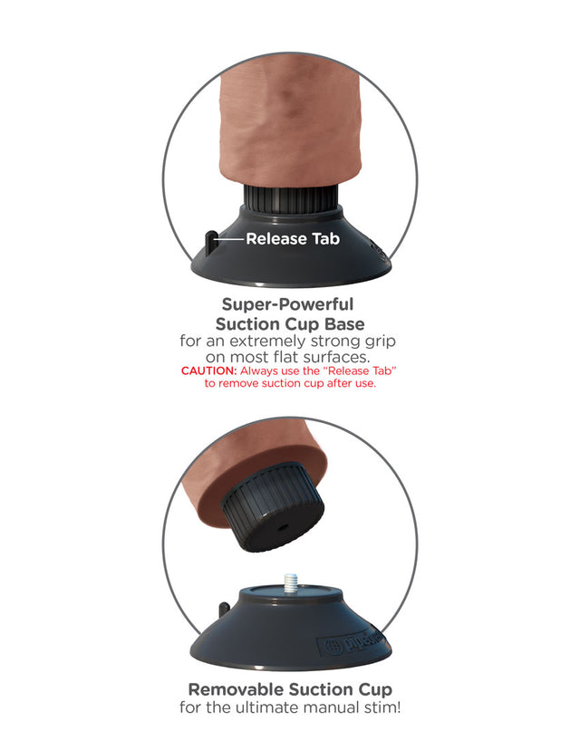 Pipedream King Cock 9 Inch Vibrating Dildo with Suction Base, Tan - PD5409-22
