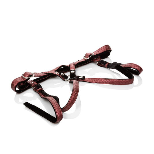CalExotics Her Royal Duchess Crotchless Harness — Red - SE1563103