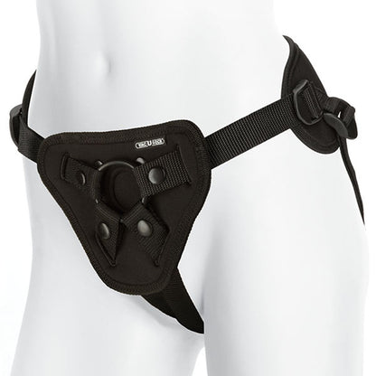 Vac-U-Lock - Supreme Harness With Vibrating Plug - Black by Doc Johnson