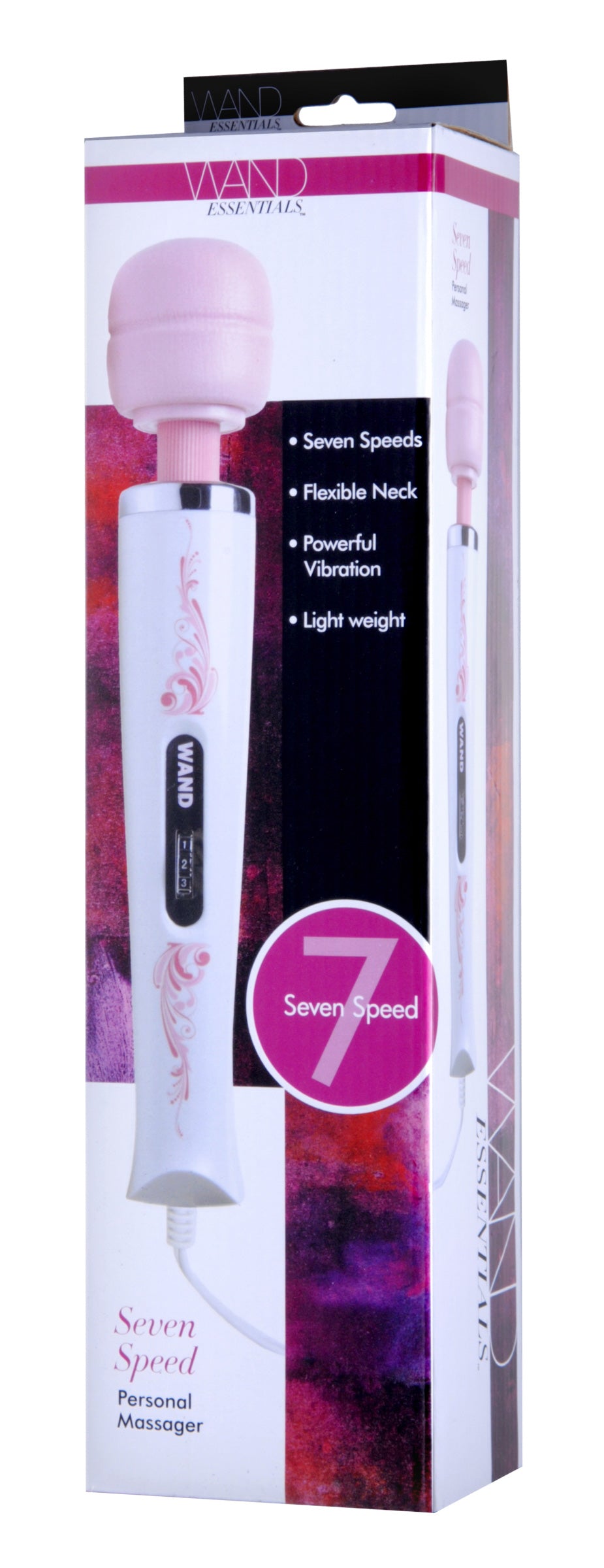 XR Brands 7-Speed Wand Massager — 110V Pink - WE-TV200
