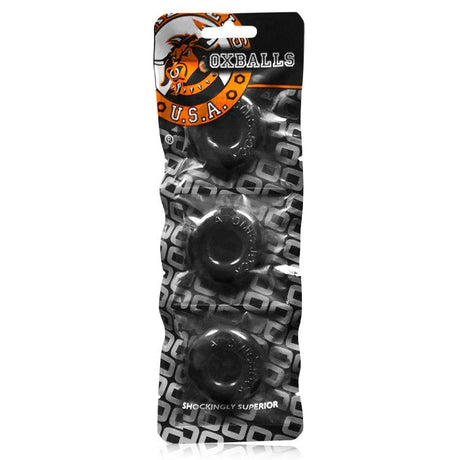 Oxballs Ringer 3-Pack Cock Rings — Black - OX-1324-BLK