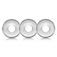 OXBALLS Ringer 3-Pack Cock Rings — Clear - OX-1324-CLR