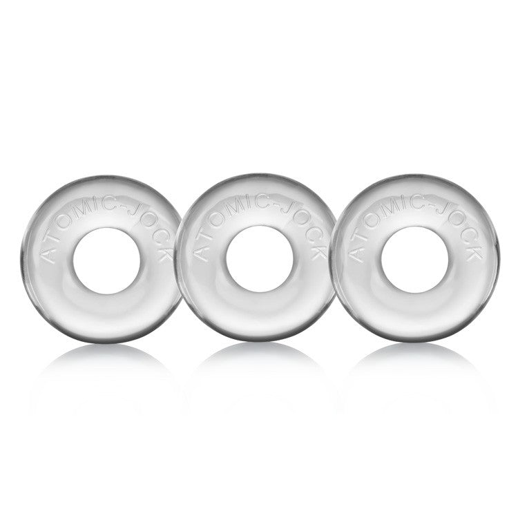 OXBALLS Ringer 3-Pack Cock Rings — Clear - OX-1324-CLR