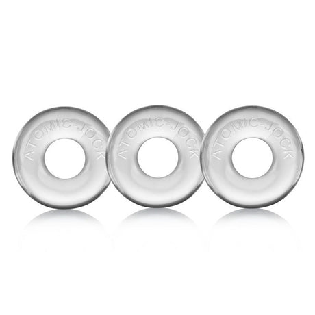 OXBALLS Ringer 3-Pack Cock Rings — Clear - OX-1324-CLR