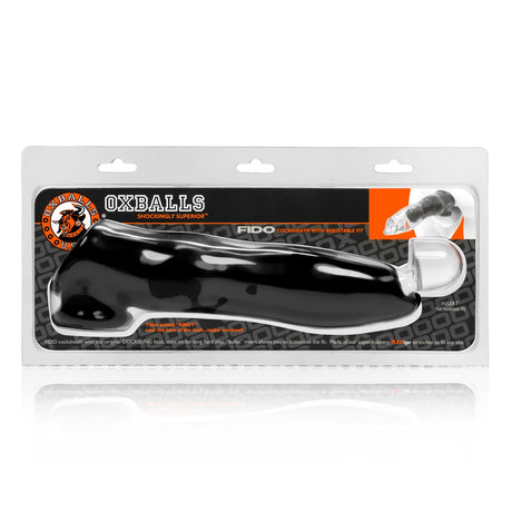OXBALLS FIDO Cocksheath — FLEXtpr Sheath, Black, 9-inch - OX-3002-BLK