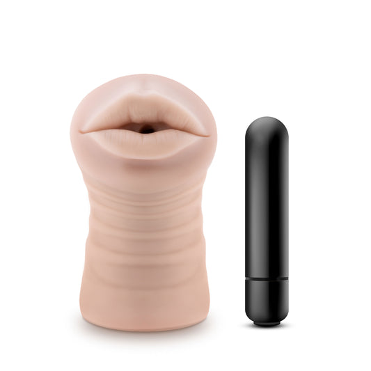 Blush Enlust Nicole Vibrating Male Stroker — Beige, 5 in - BL-73543