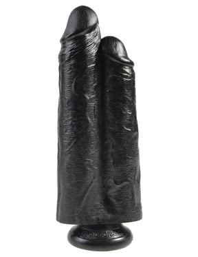 "King Cock 9 Two Cocks One Hole - Black PD5551-23"