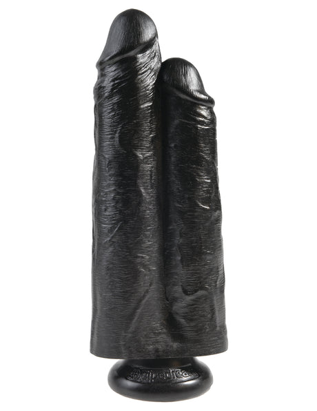 "King Cock 9 Two Cocks One Hole - Black PD5551-23"