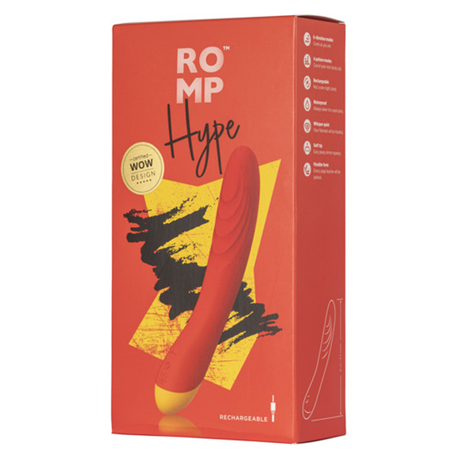 ROMP Hype G-Spot Vibrator — Curved Rechargeable Red - RM1276