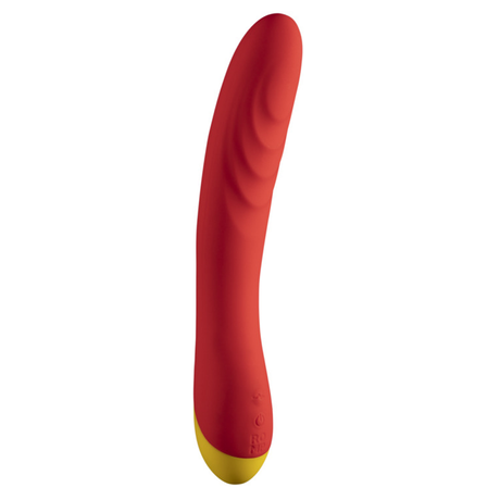 ROMP Hype G-Spot Vibrator — Curved Rechargeable Red - RM1276