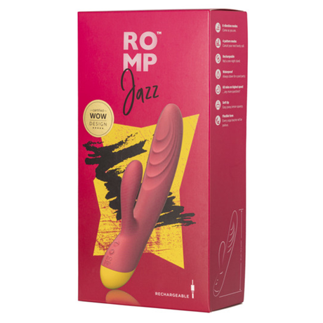 ROMP Jazz Rabbit Vibrator — Berry, 210mm - RM1283