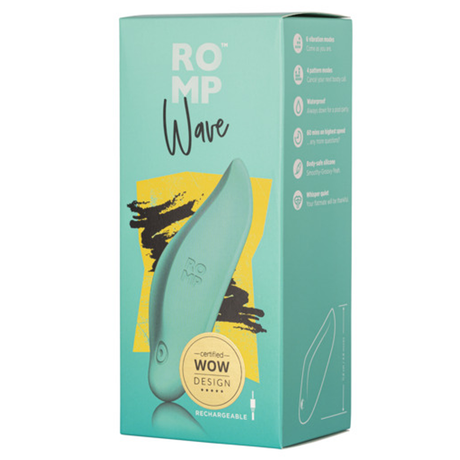 ROMP Wave Lay-On Vibrator — Mint, USB Rechargeable - RM1306