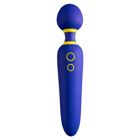 ROMP Flip Wand Massager — Silicone, USB Rechargeable, Blue - RM1313