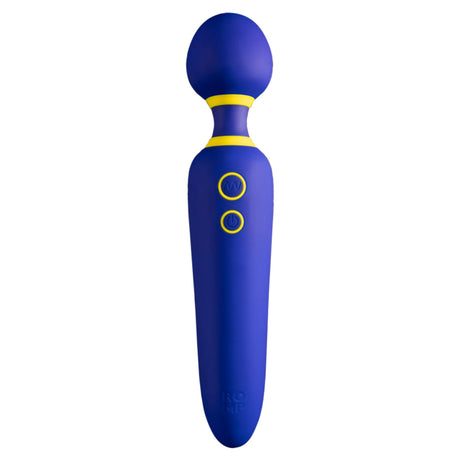 ROMP Flip Wand Massager — Silicone, USB Rechargeable, Blue - RM1313