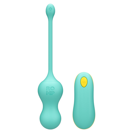 ROMP Cello G-Spot Vibrator — Remote-Controlled, Light Teal - RM2272