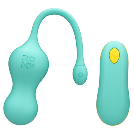ROMP Cello G-Spot Vibrator — Remote-Controlled, Light Teal - RM2272