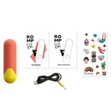 ROMP Riot Bullet Vibrator — Compact USB Rechargeable, Light Orange - RM2289