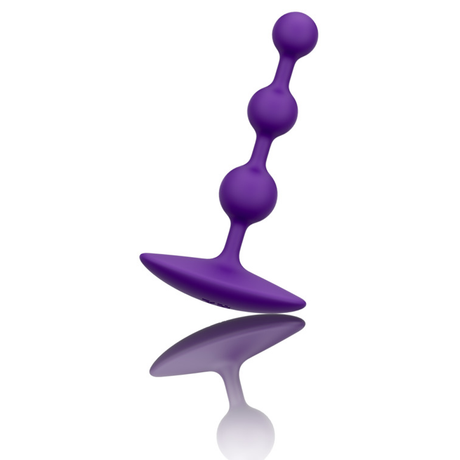 ROMP Amp Silicone Anal Beads — Small Flexible, Dark Purple - RM2296