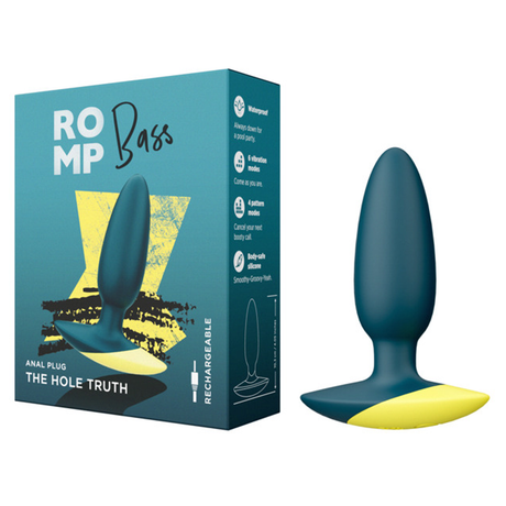 ROMP Bass Rechargeable Vibrating Anal Plug — Dark Green - RM2302