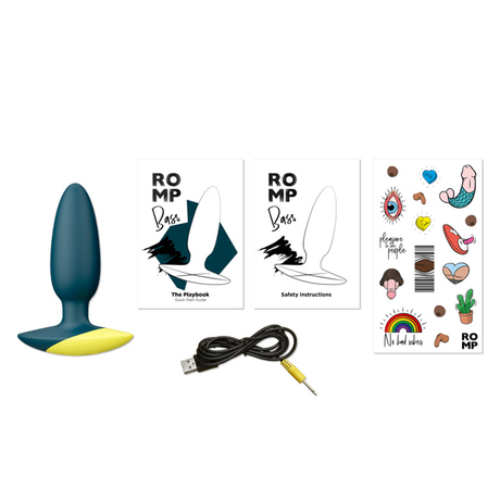 ROMP Bass Rechargeable Vibrating Anal Plug — Dark Green - RM2302