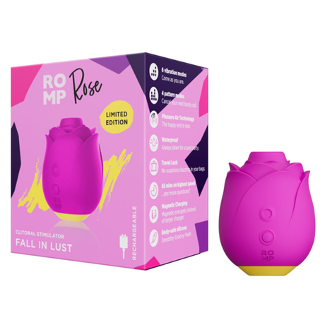 ROMP Rose Clitoral Stimulator — Pleasure Air, Pink - RM2586