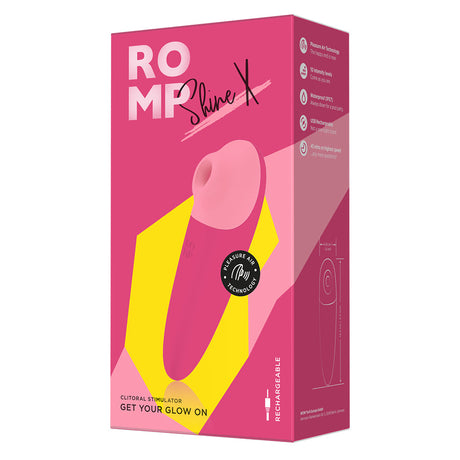 ROMP Shine X Clitoral Stimulator — Pleasure Air, Pink - RM3575