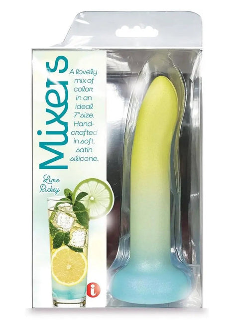 Icon Brands Mixers Lime Rickey 8-inch Ombre Dildo — Yellow/Mint/Blue - IC1330