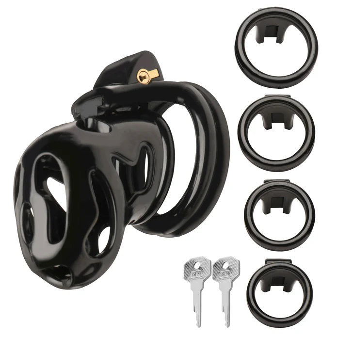 "Hard Stop Double Ring Chastity Cage MS-AH567"