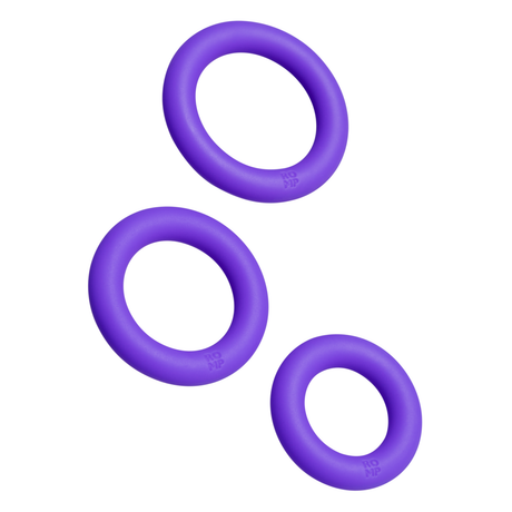 ROMP Remix Trio 3-Pack Silicone Penis Rings — Violet, 20/25/29mm - RM3612