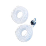 Nasstoys Enhancer Dual Love Rings — Clear Silicone (2-Pack) - NW3236-1