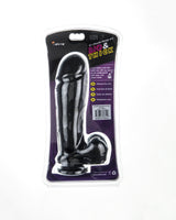 SI Novelties 10" Thick Dildo with Balls & Suction Base — Black - SI-30311
