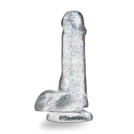 Blush Naturally Yours 6-inch Glitter Dildo — Sparkling Clear - BL-54309