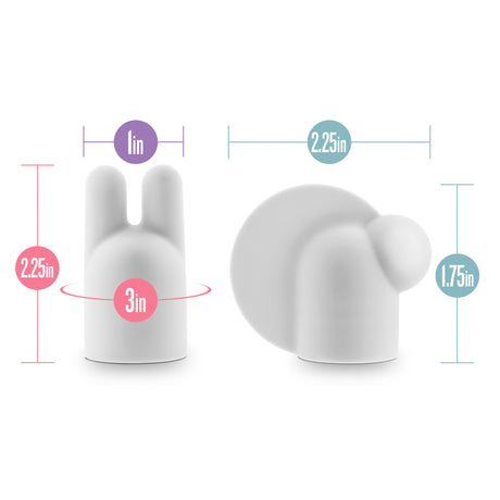 Blush Noje Pleasure Wand Heads — Platinum-Cured Silicone Attachments - BL-72414