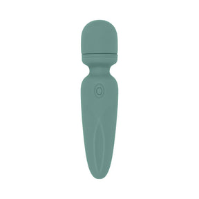 Evolved Novelties Rumble Wand Vibrator — Green, Silicone, USB Rechargeable - EN-RS-6848-2