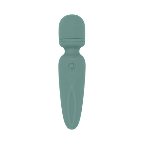 Evolved Novelties Rumble Wand Vibrator — Green, Silicone, USB Rechargeable - EN-RS-6848-2